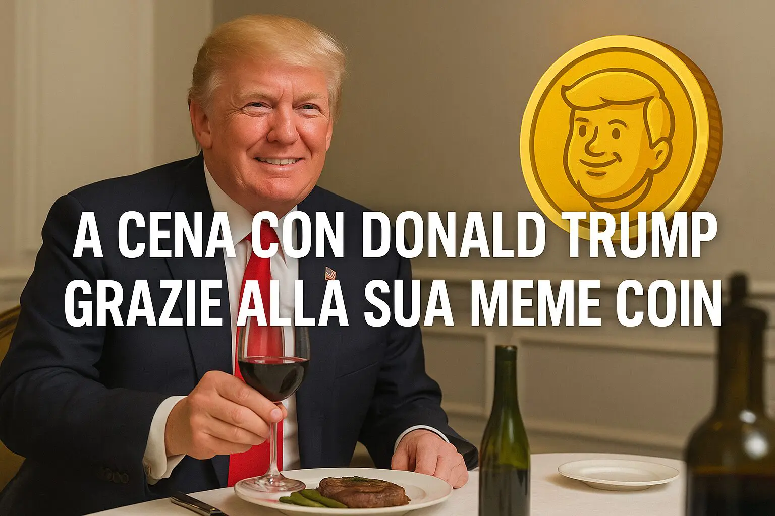 A cena con Donald Trump grazie alla sua Meme Coin
