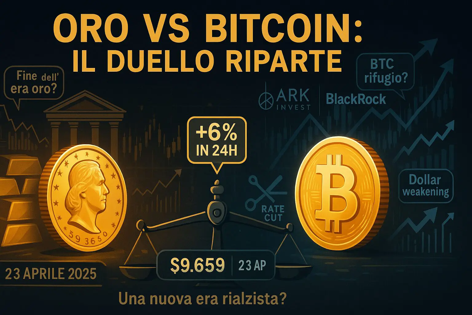 Bitcoin e oro, “quasi amici”: la sfida per il vero bene rifugio