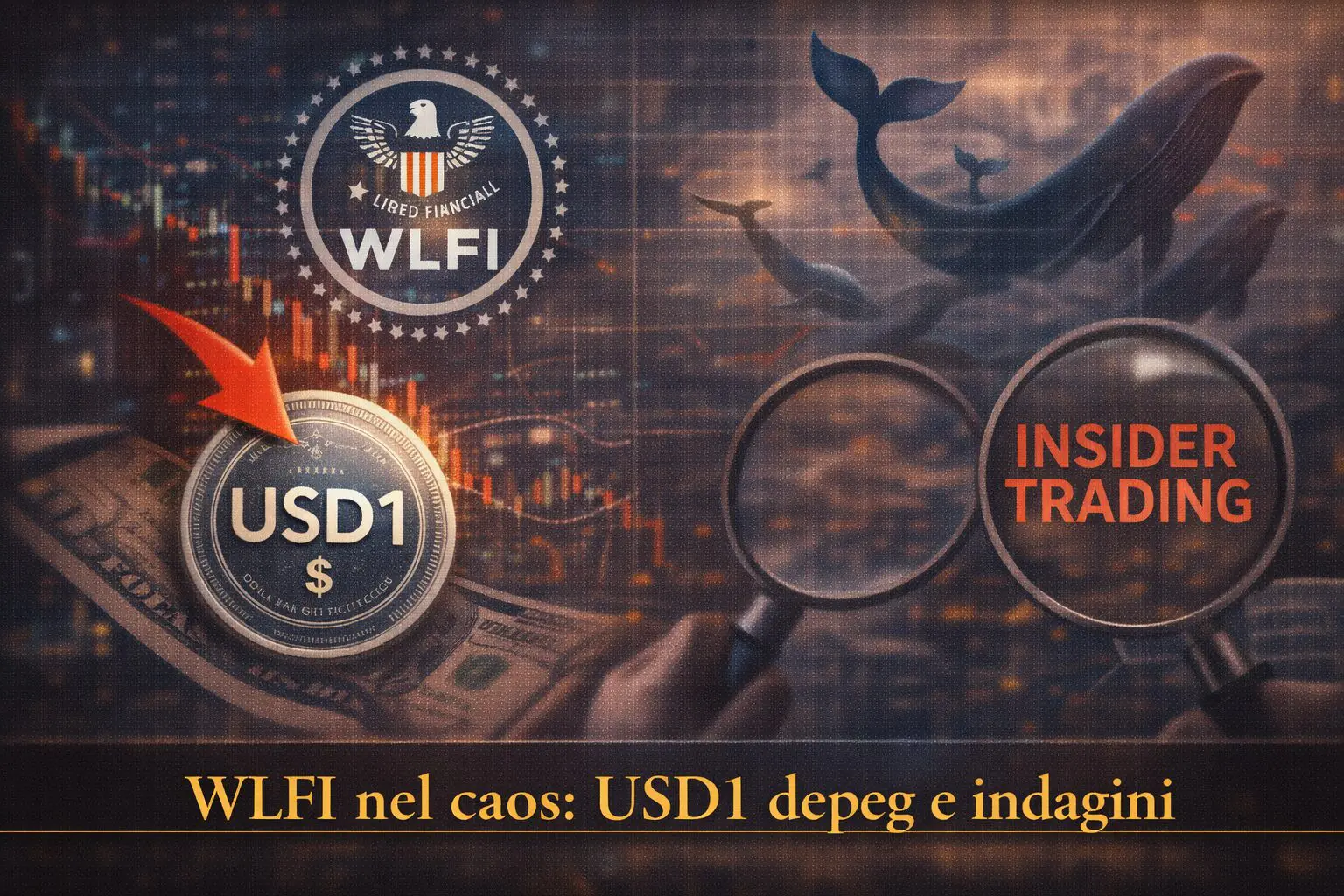 WLFI nel caos. Tra depeg USD1 e indagini, le whale si muovono