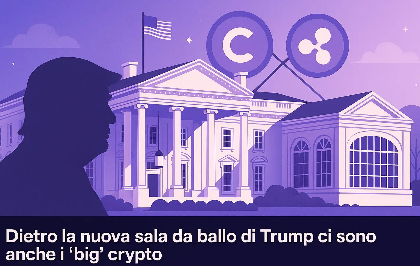 Dietro la nuova sala da ballo di Trump ci sono anche i “big” crypto