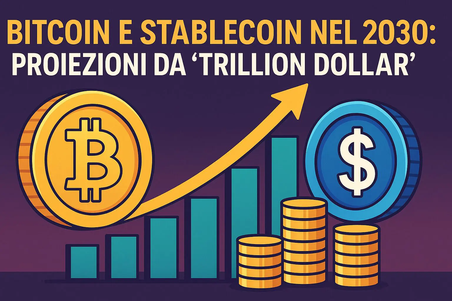 Bitcoin e Stablecoin nel 2030: Proiezioni da 