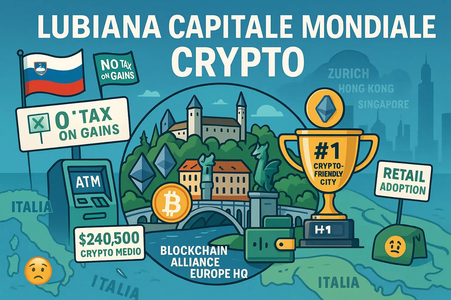Lubiana incoronata città “capitale mondiale crypto” 