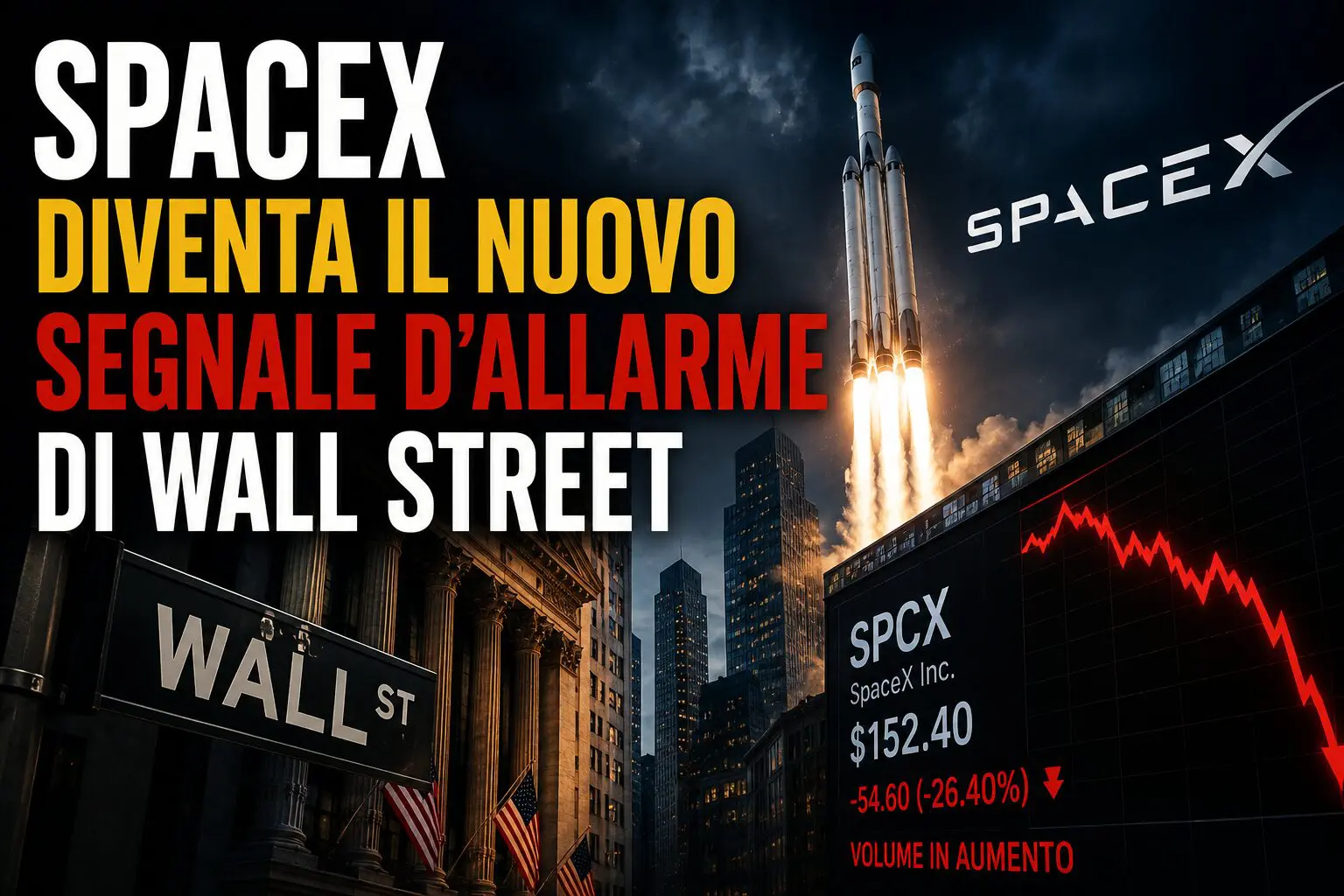 SpaceX diventa il nuovo segnale d’allarme di Wall Street
