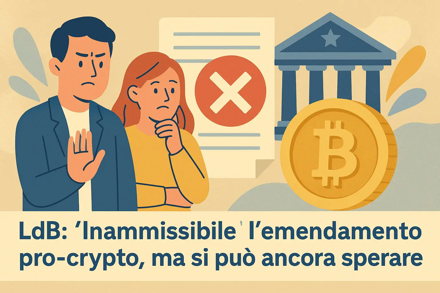 Tasse crypto: “Inammissibile” l’emendamento contro il 33%, ma si può sperare