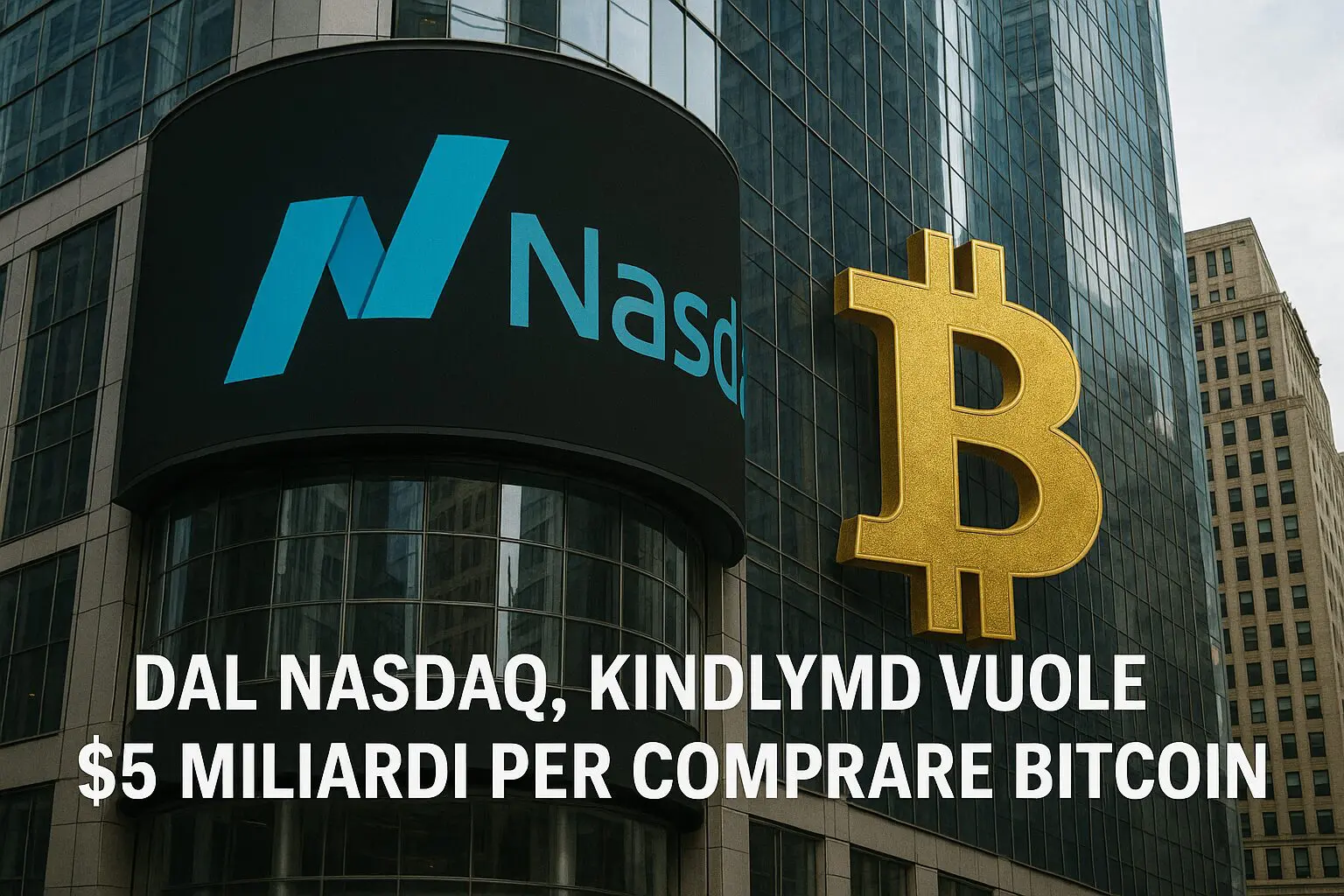 Dal Nasdaq, KindlyMD vuole $5 miliardi per comprare Bitcoin