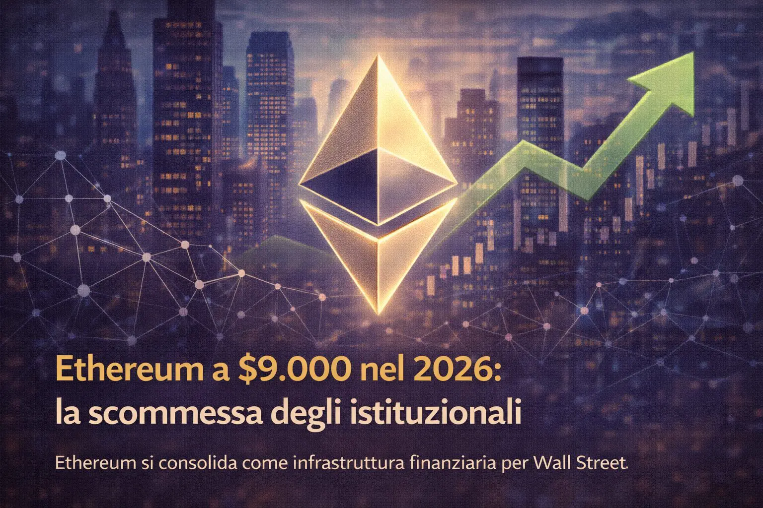Ethereum a $9.000 nel 2026, la scommessa degli istituzionali