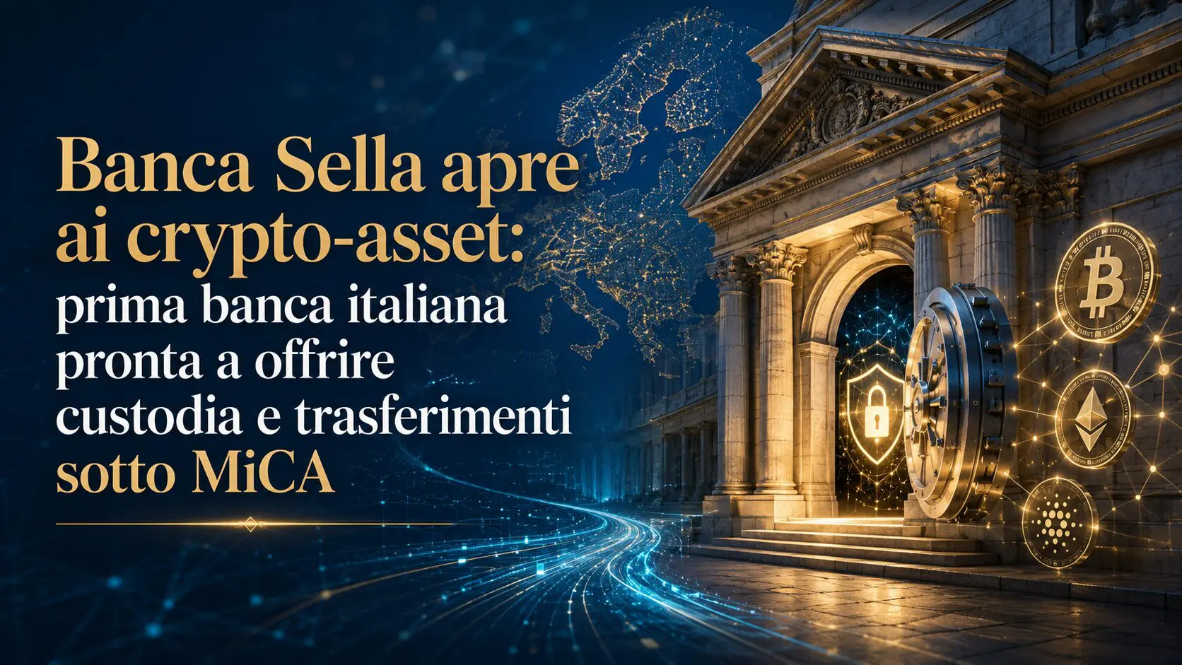 Banca Sella prima italiana “patentata” MiCA: potrà offrire servizi crypto
