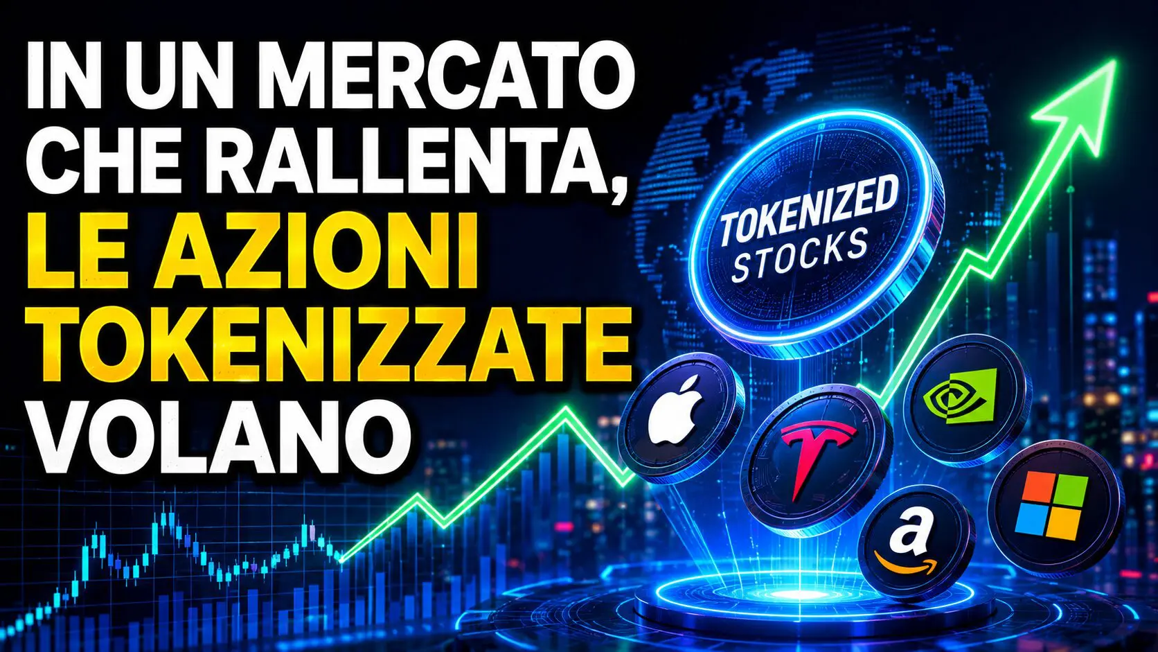 In un mercato che rallenta, le azioni tokenizzate volano