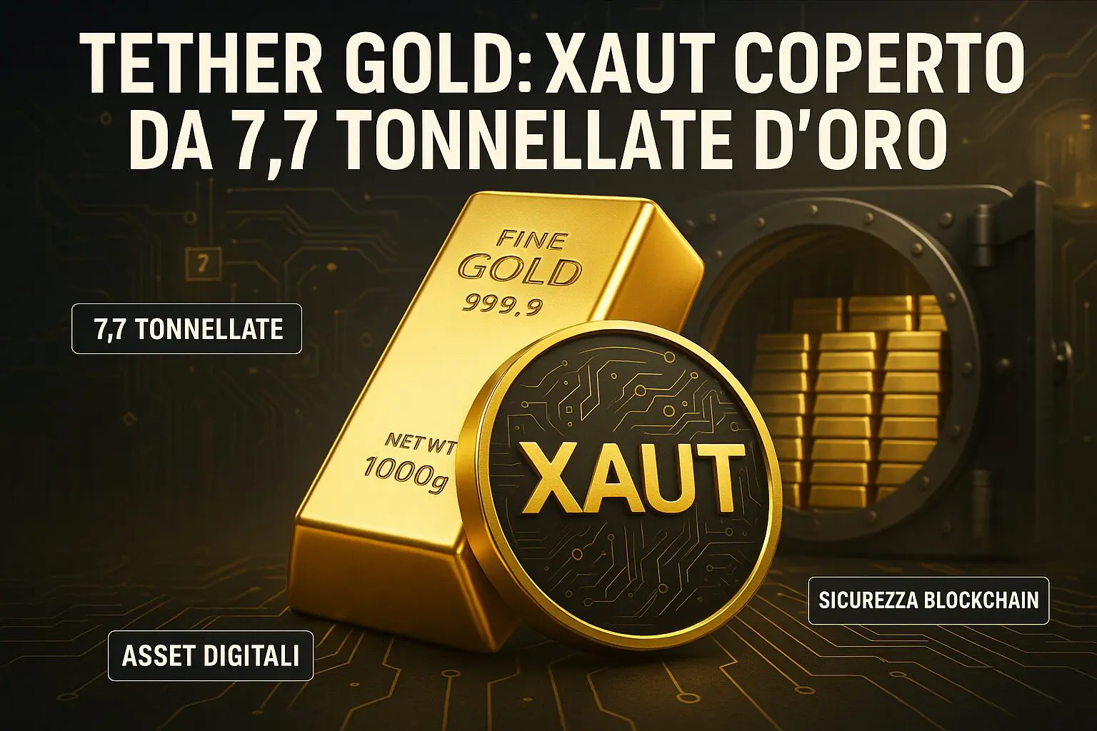 Tether domina anche sull’oro: che crescita per XAUT!