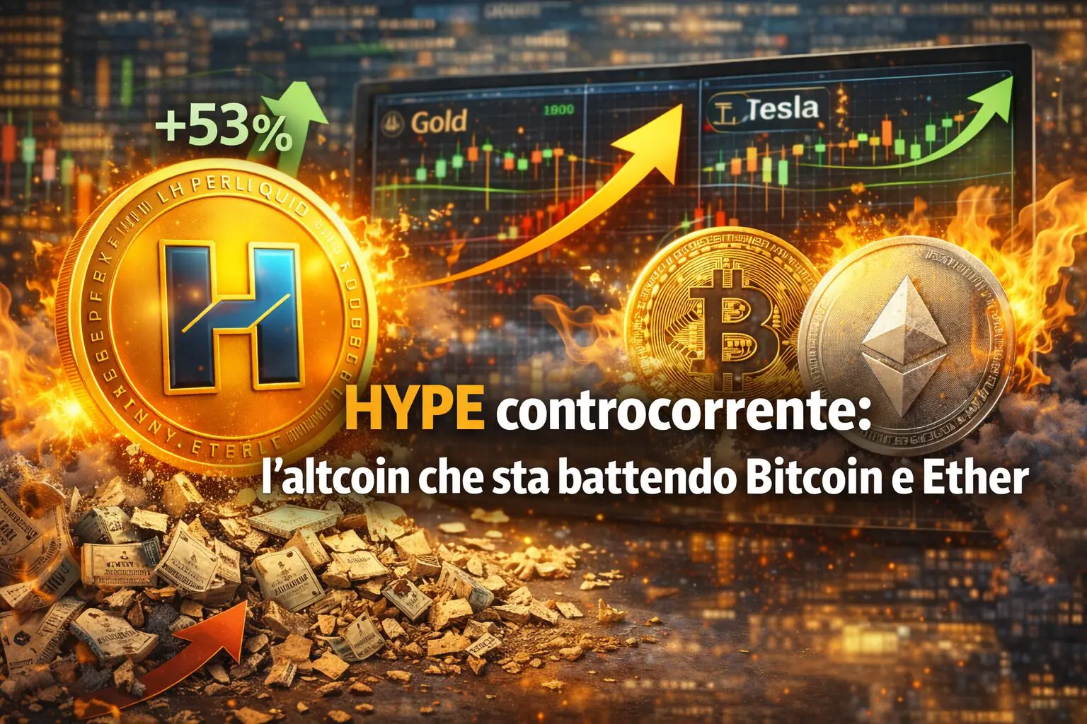 Hyperliquid controcorrente: l’altcoin che sta battendo Bitcoin e Ether