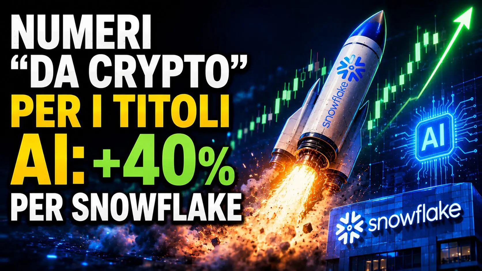 Numeri “da crypto” per i titoli AI: +40% per Snowflake