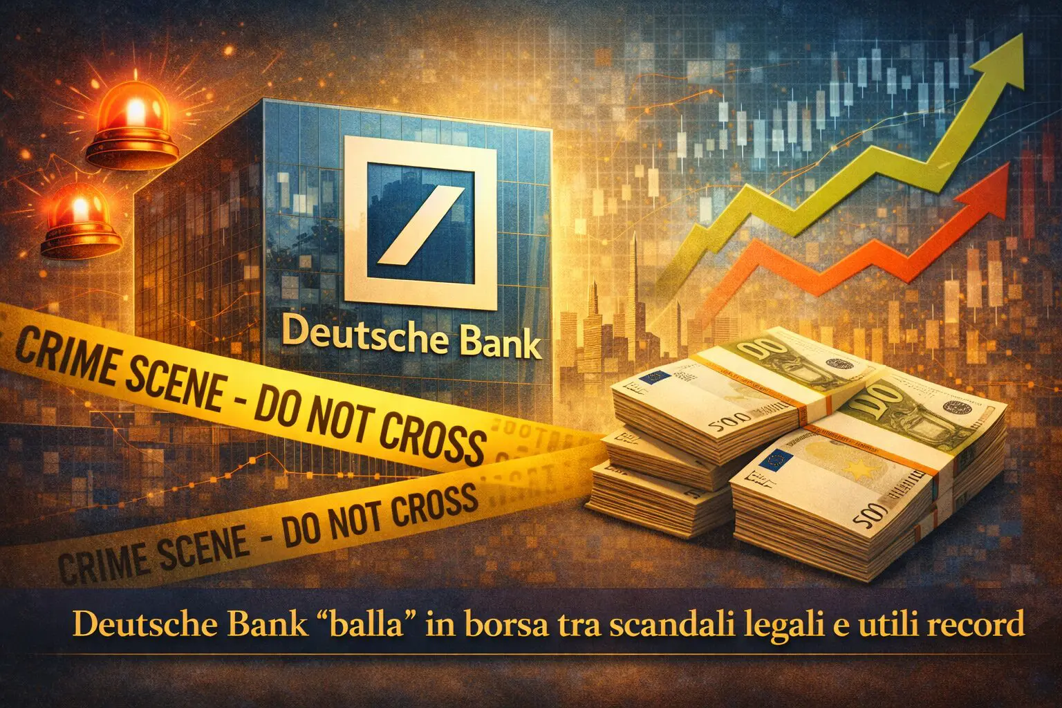 Deutsche Bank “balla” in borsa tra scandali legali e utili record