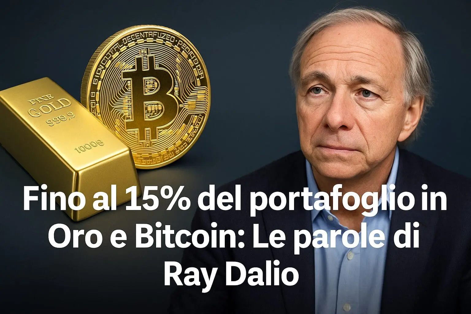 Fino al 15% del portafoglio in Oro e Bitcoin: Le parole di Ray Dalio