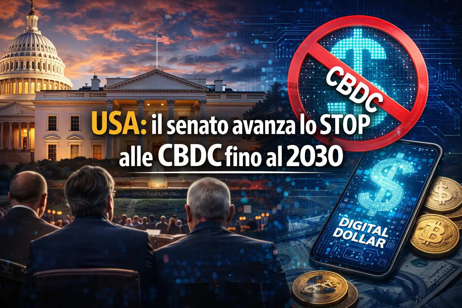 USA: il senato avanza lo STOP alle CBDC fino al 2030