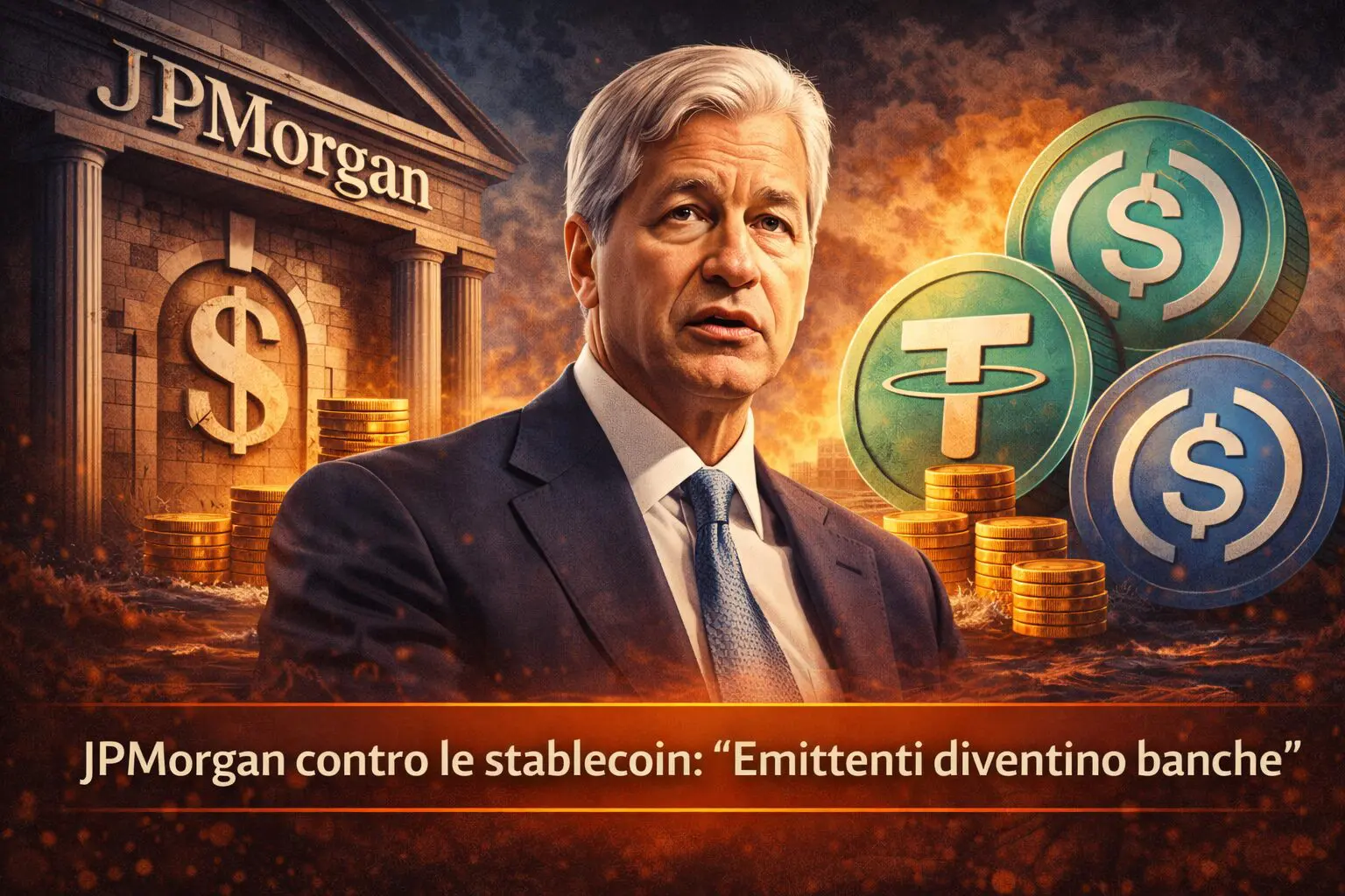 JPMorgan contro le stablecoin: “I cex diventino banche”