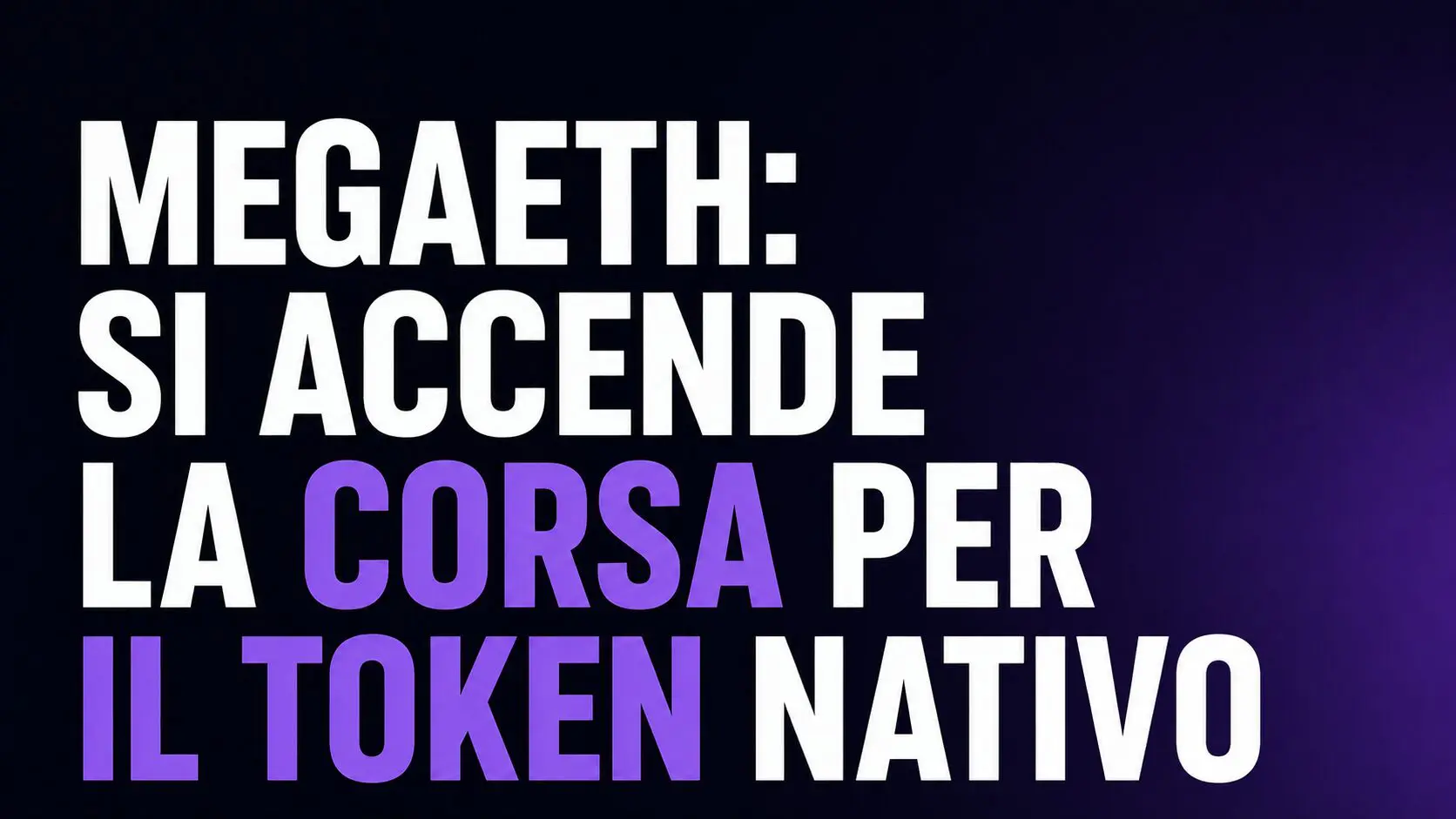 MegaETH: si accende la corsa per il token nativo