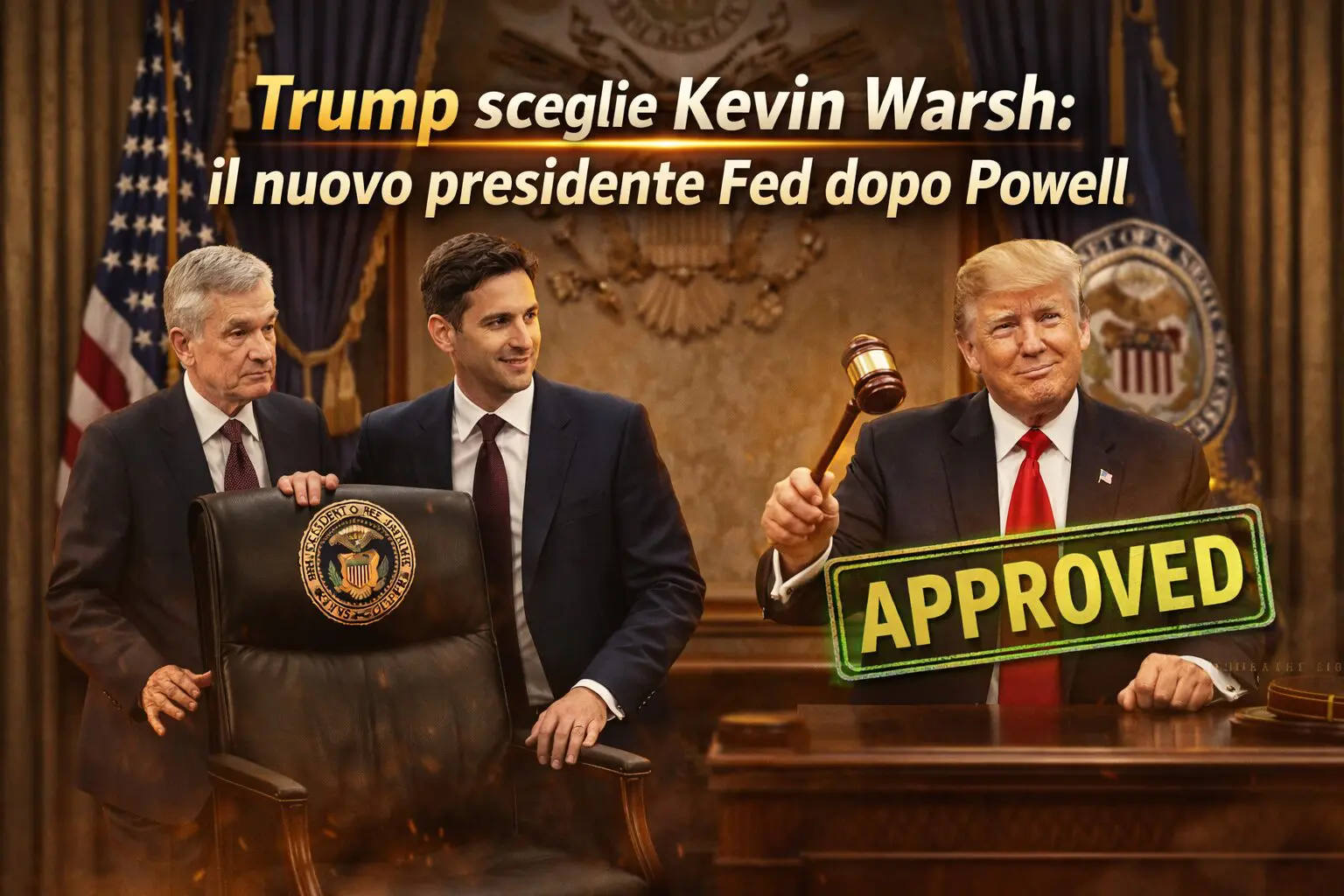 Trump sceglie Kevin Warsh: il nuovo presidente Fed dopo Powell