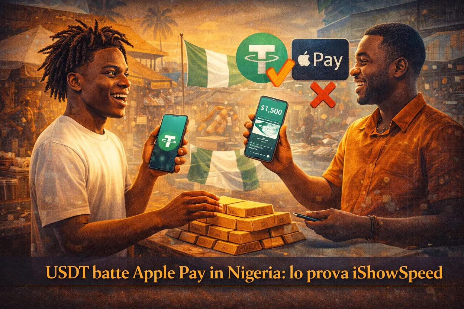 USDT batte Apple Pay in Nigeria: lo prova iShowSpeed