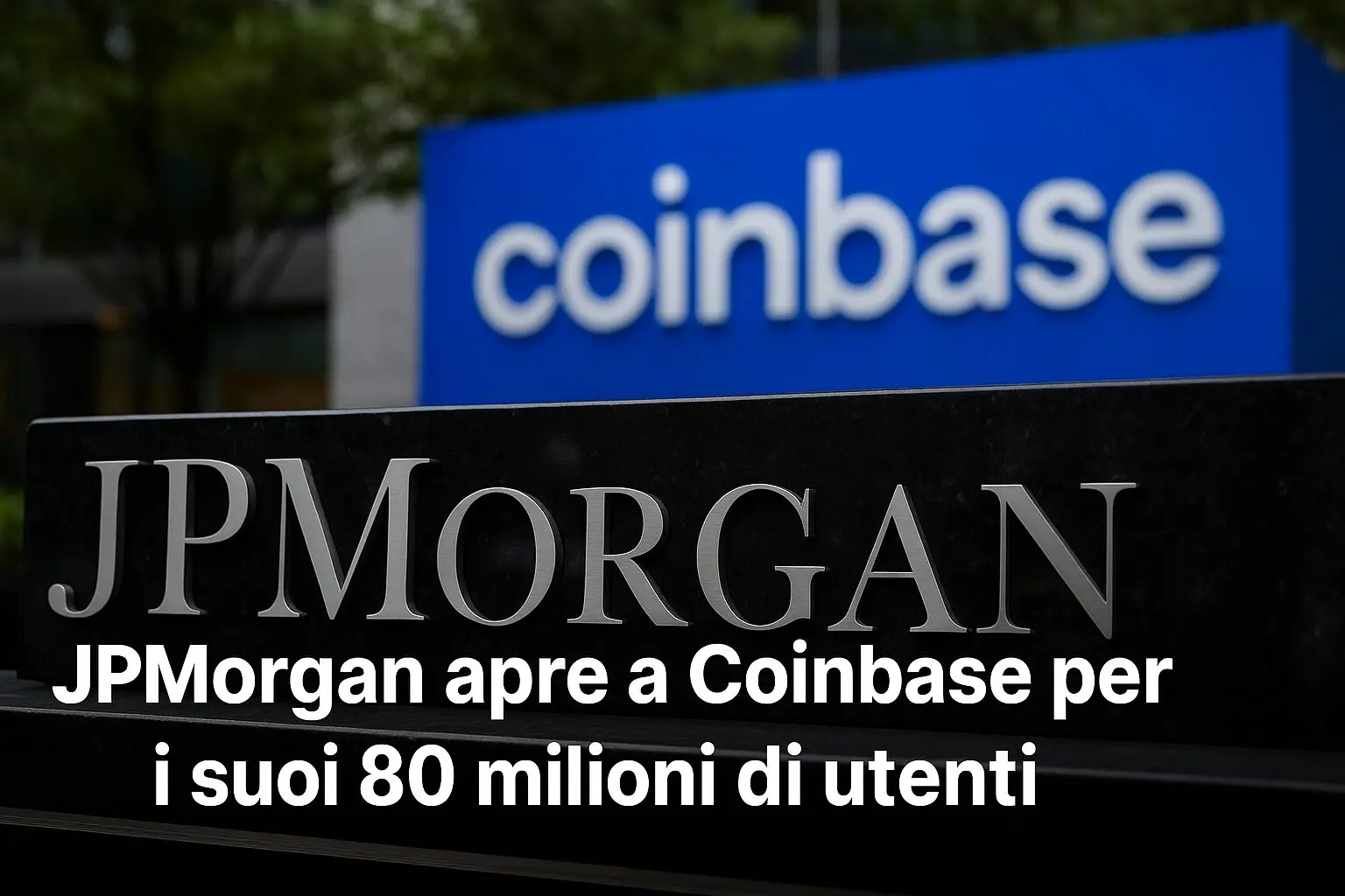JPMorgan apre a Coinbase per i suoi 80 milioni di utenti