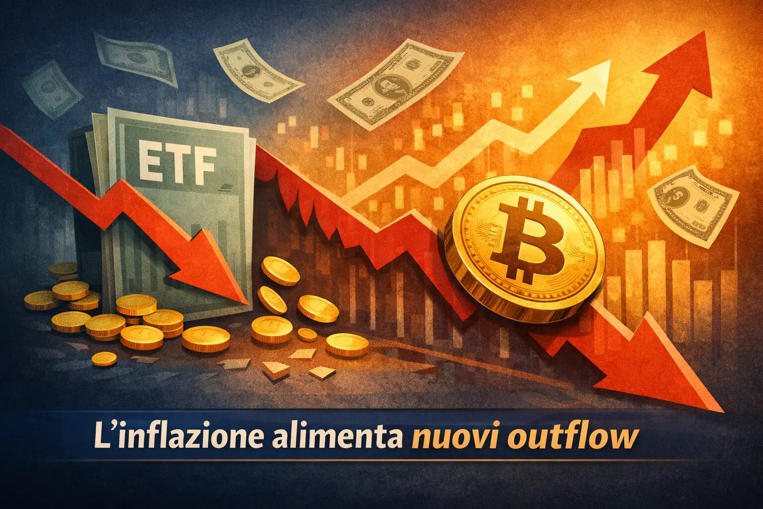 ETF crypto e Bitcoin: l’inflazione alimenta nuovi outfow