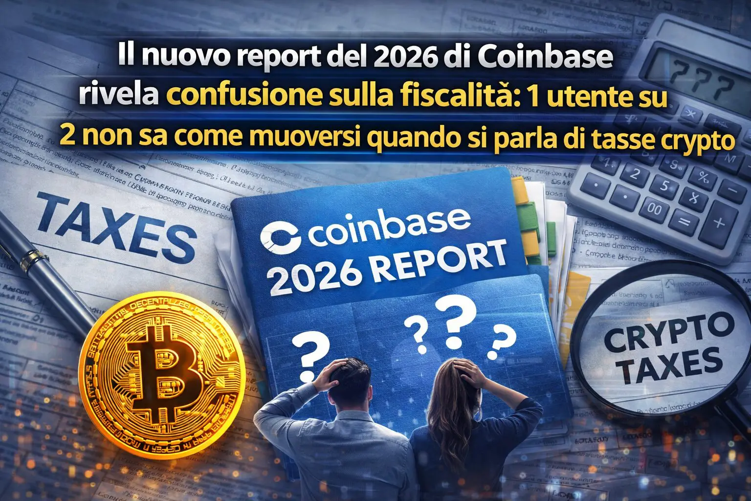 Tasse crypto: per Coinbase 1 persona su 2 non capisce le regole