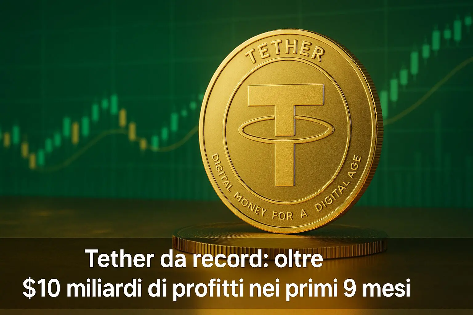 Tether da record: oltre $10 miliardi di profitti nei primi 9 mesi
