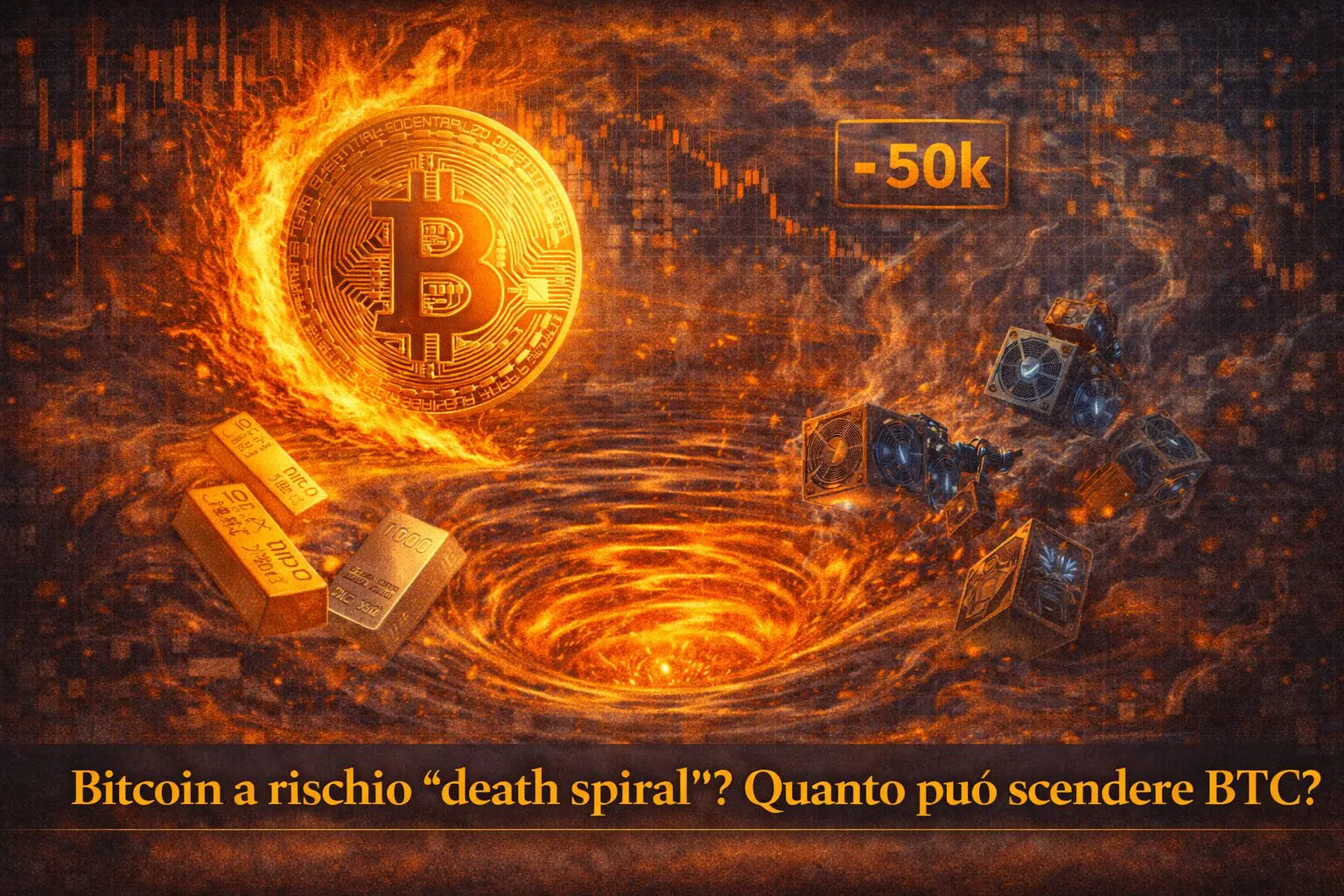 Bitcoin a rischio “death spiral”? Quanto può scendere BTC?