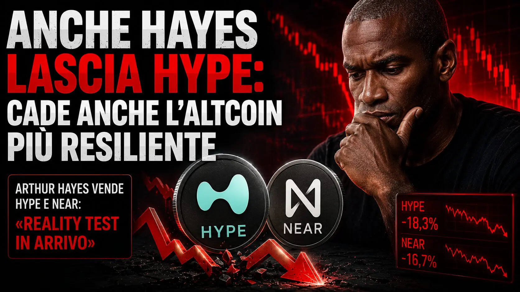 Anche Hayes lascia HYPE: cade anche l’altcoin più resiliente