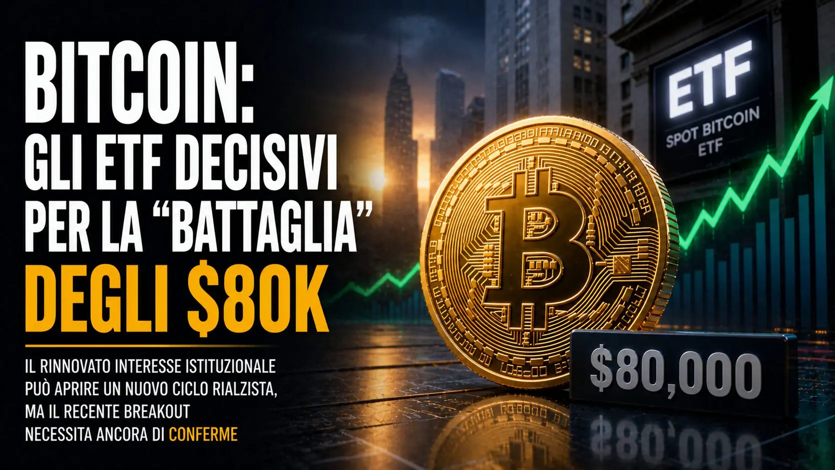 Bitcoin: gli ETF decisivi per la “battaglia” degli $80k