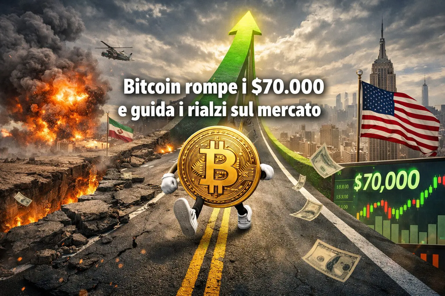 Bitcoin rompe i $70.000 e guida i rialzi sul mercato