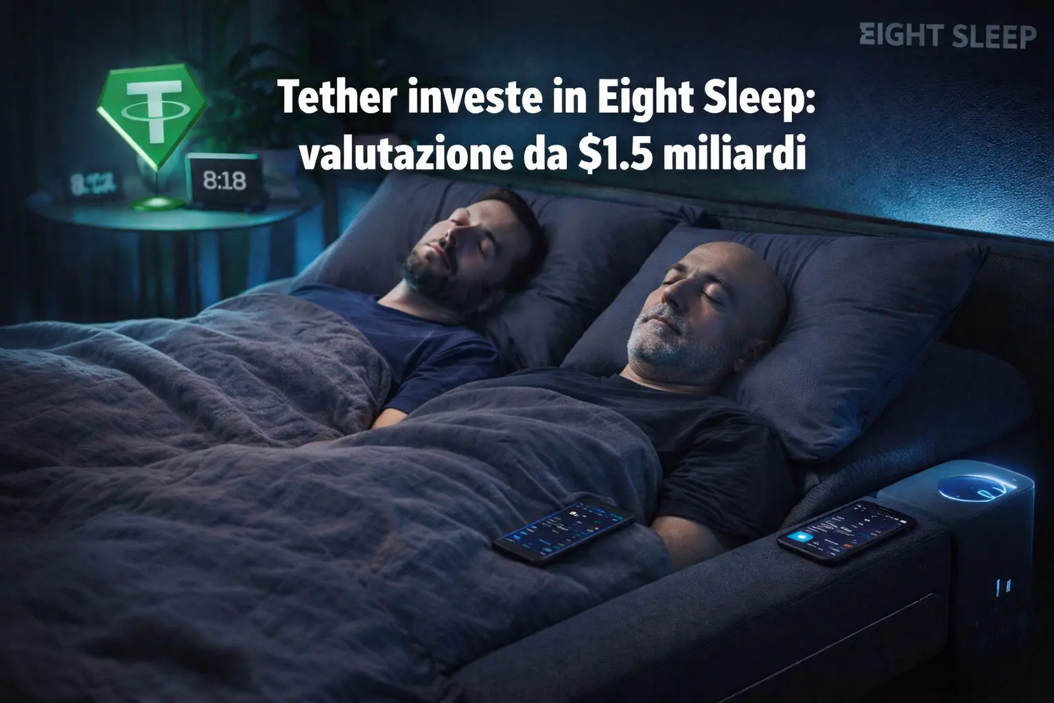 Tether investe in Eight Sleep: valutazione da $1.5 miliardi