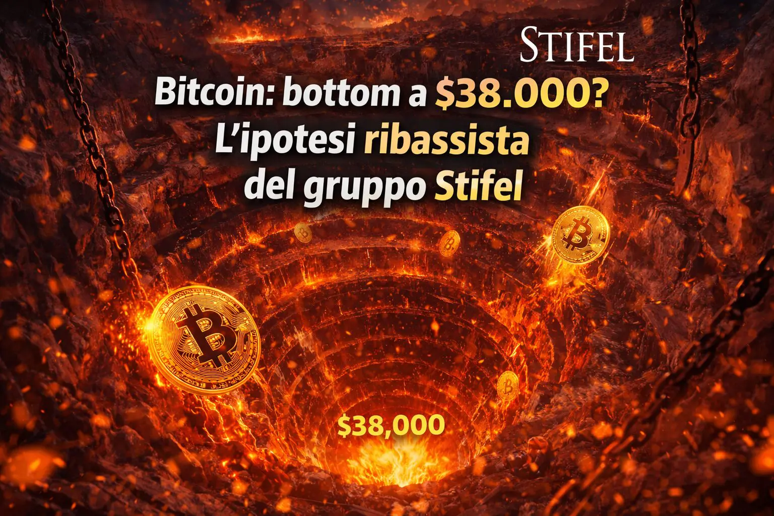 Bitcoin: bottom a $38.000? L'ipotesi ribassista del gruppo Stifel