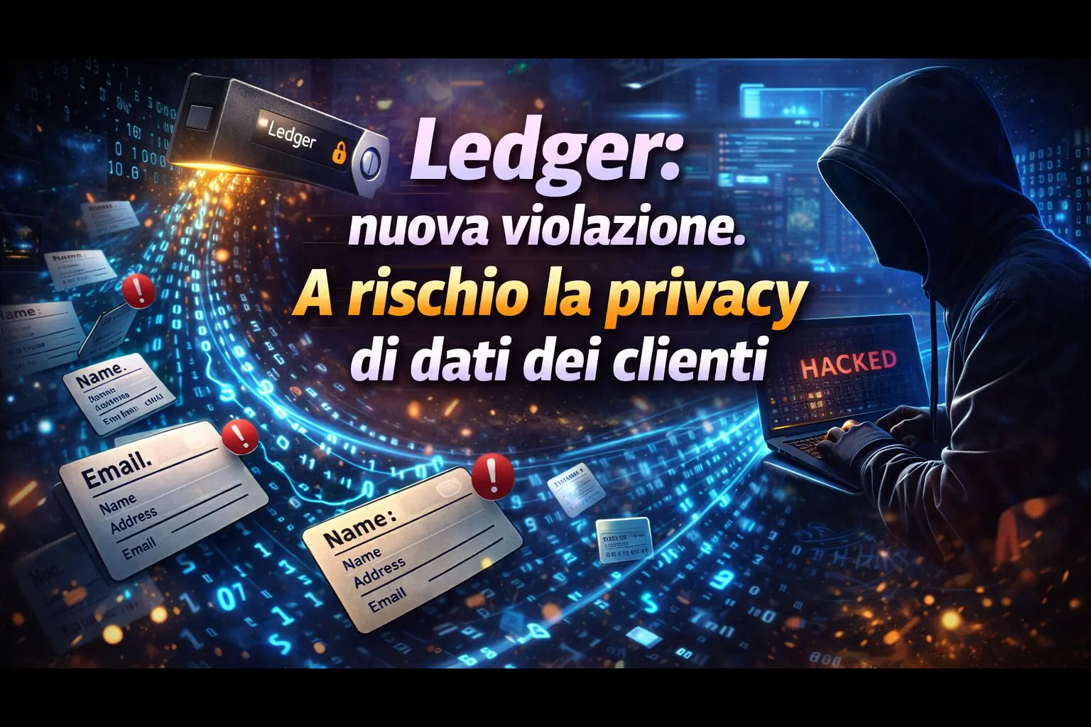 Ledger: nuova violazione. A rischio la privacy di dati dei clienti 