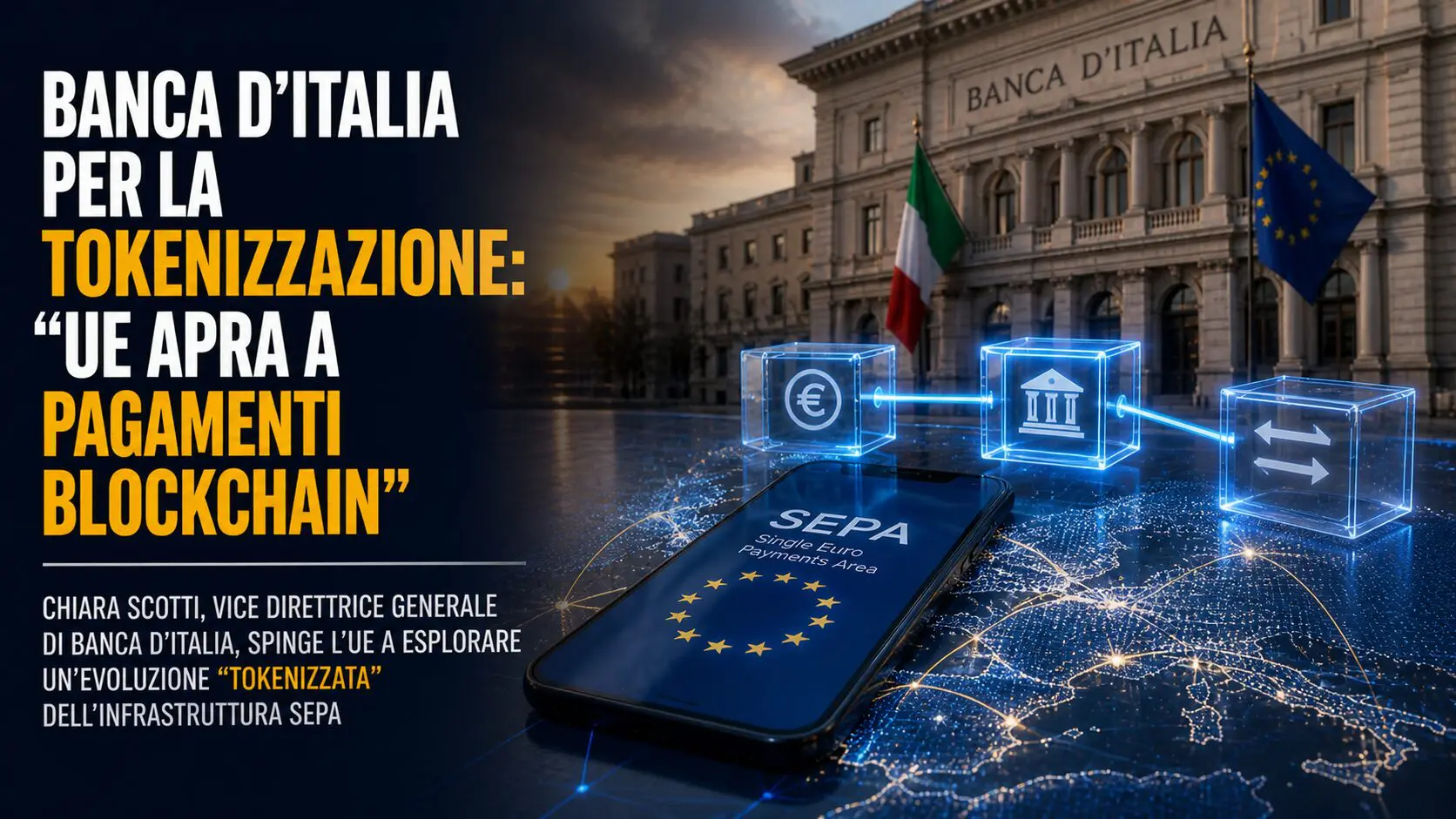 Banca d’Italia per la tokenizzazione: “Ue apra a pagamenti blockchain”