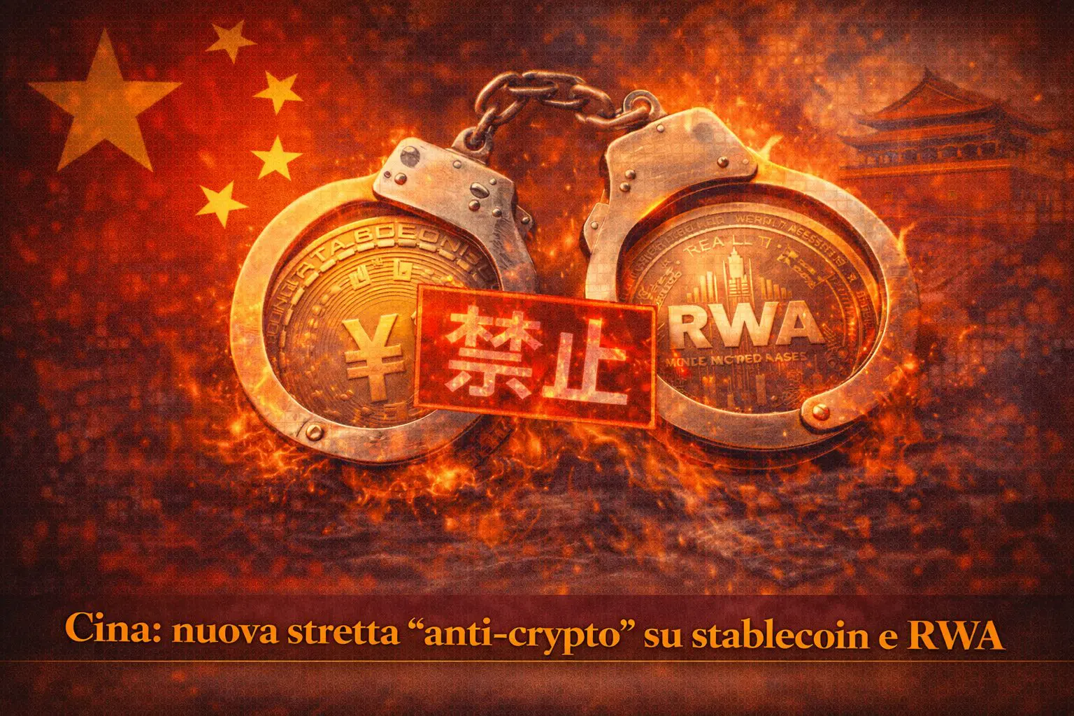 Cina: nuova stretta “anti-crypto” su stablecoin e RWA