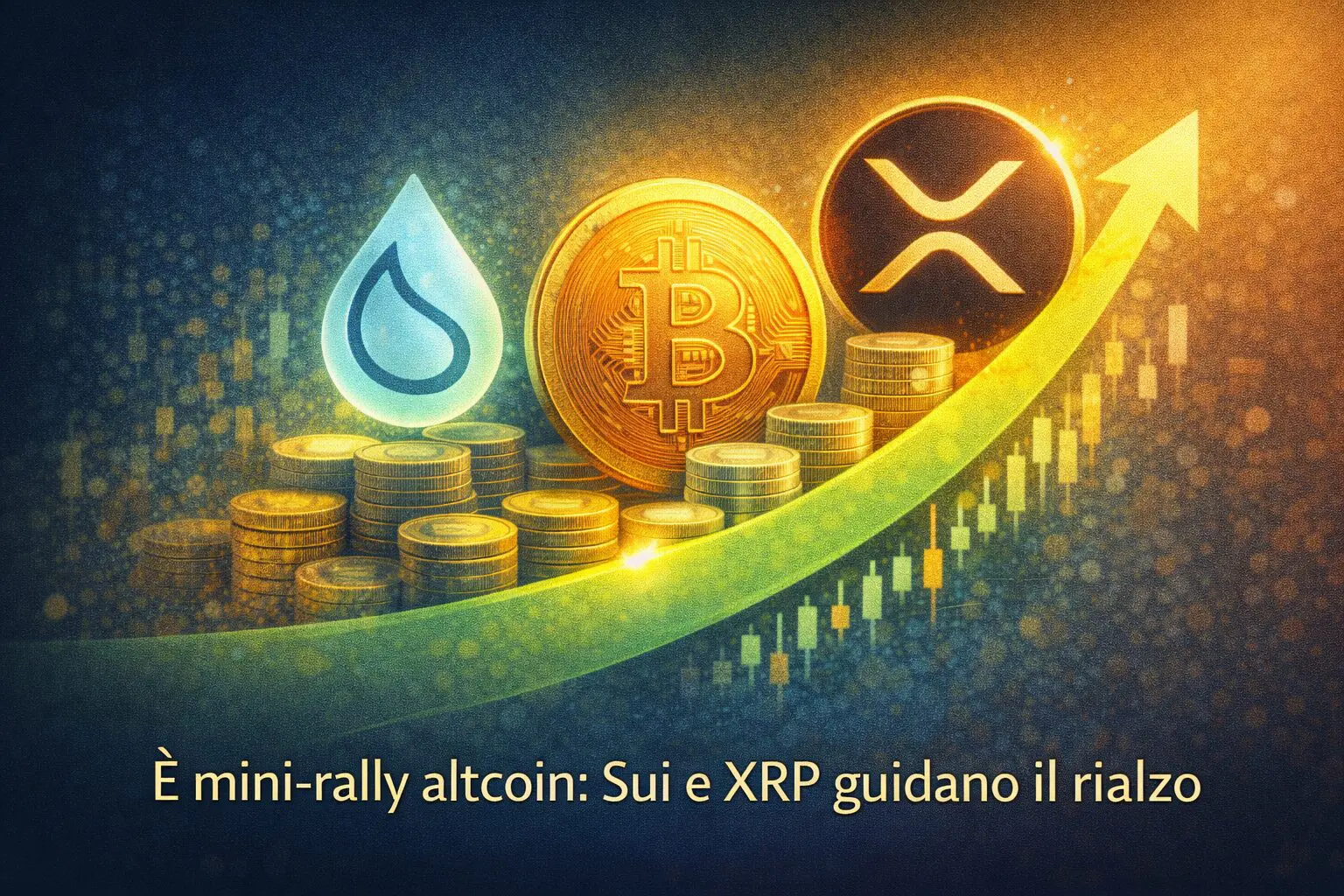 È mini-rally altcoin: Sui e XRP guidano il rialzo