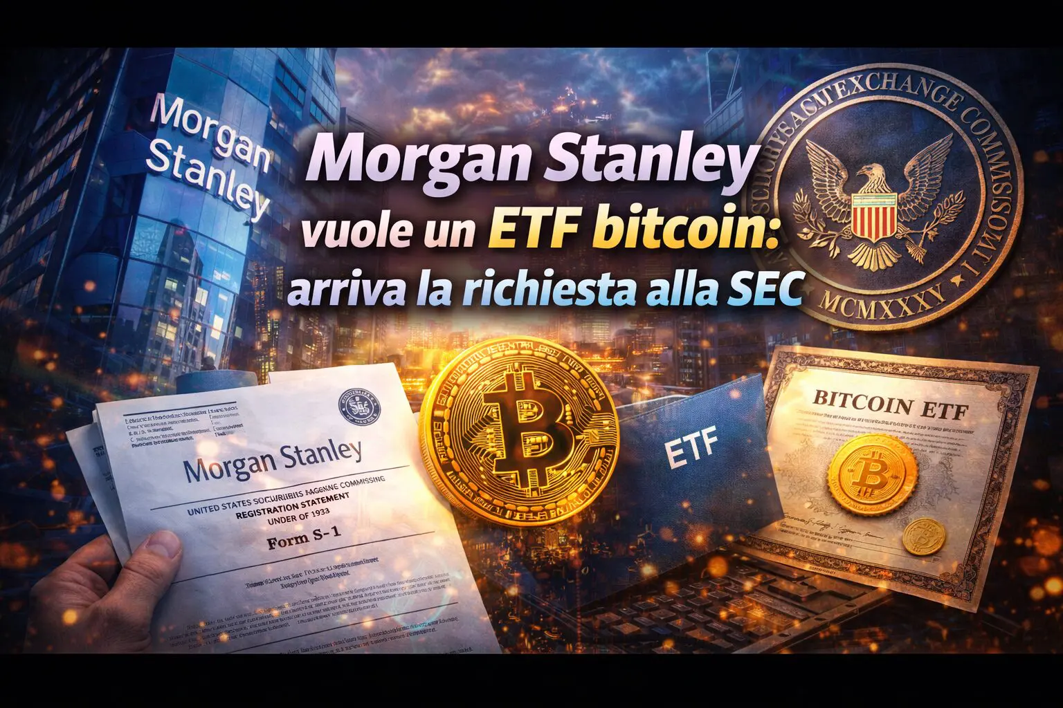 Morgan Stanley vuole un ETF bitcoin: arriva la richiesta alla SEC