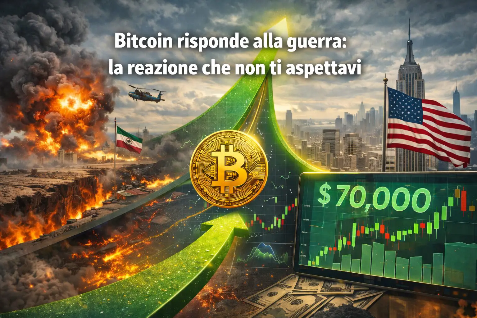 Bitcoin risponde alla guerra: la reazione che non ti aspettavi