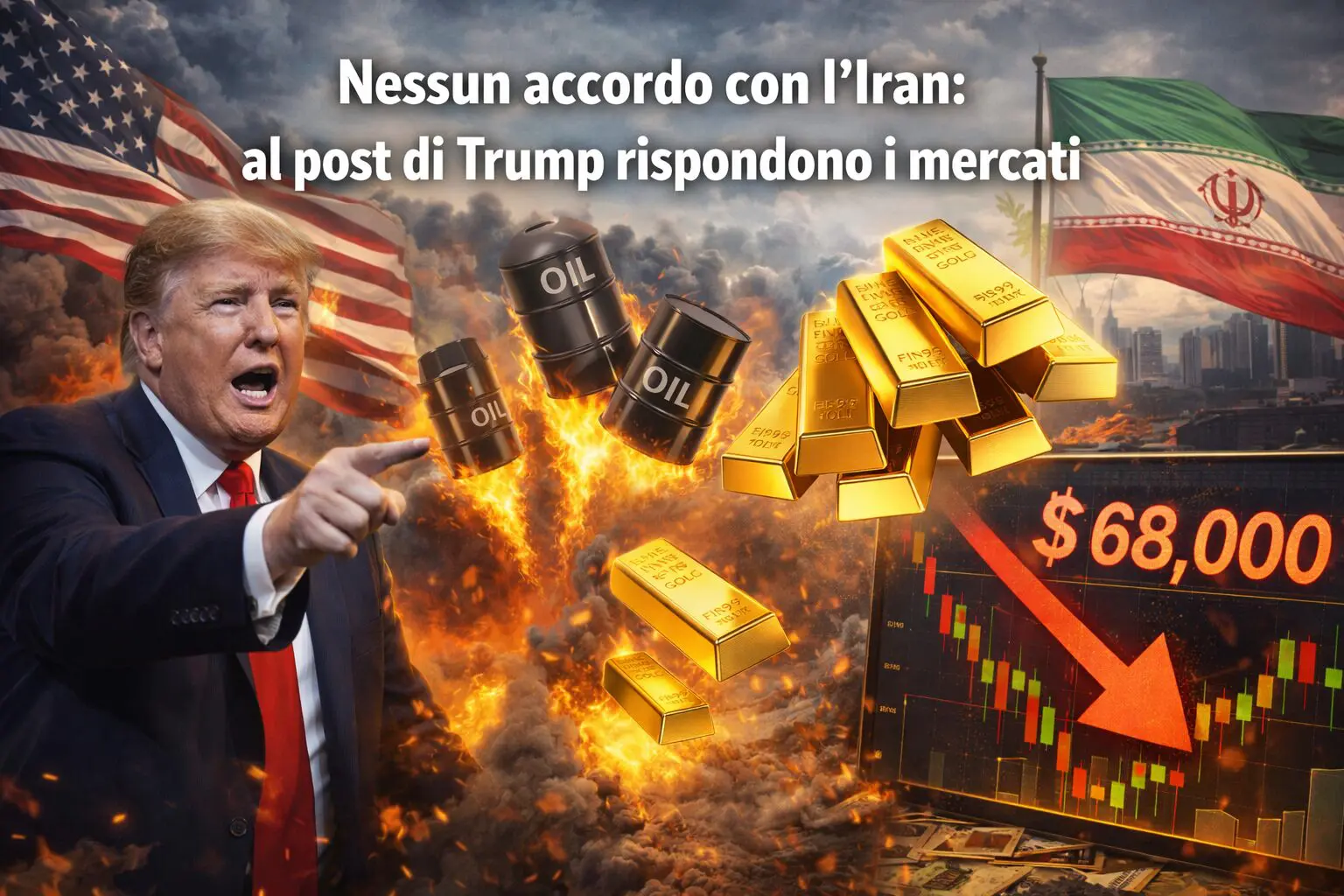 Nessun accordo con l'Iran: al post di Trump rispondono i mercati