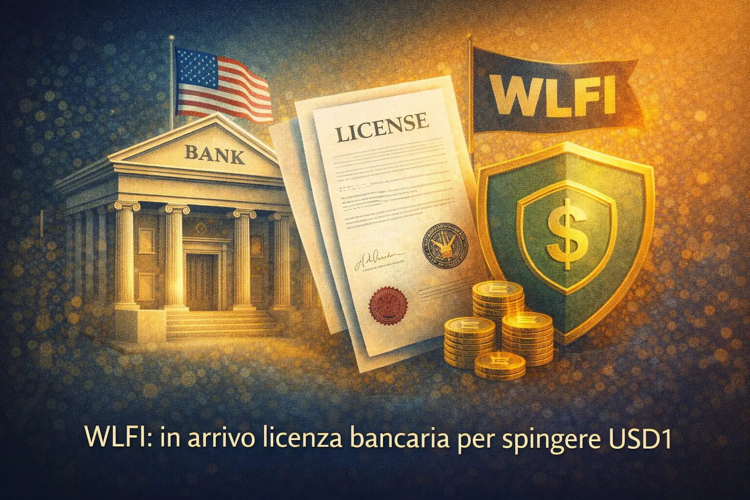 WLFI: in arrivo licenza bancaria per spingere USD1 