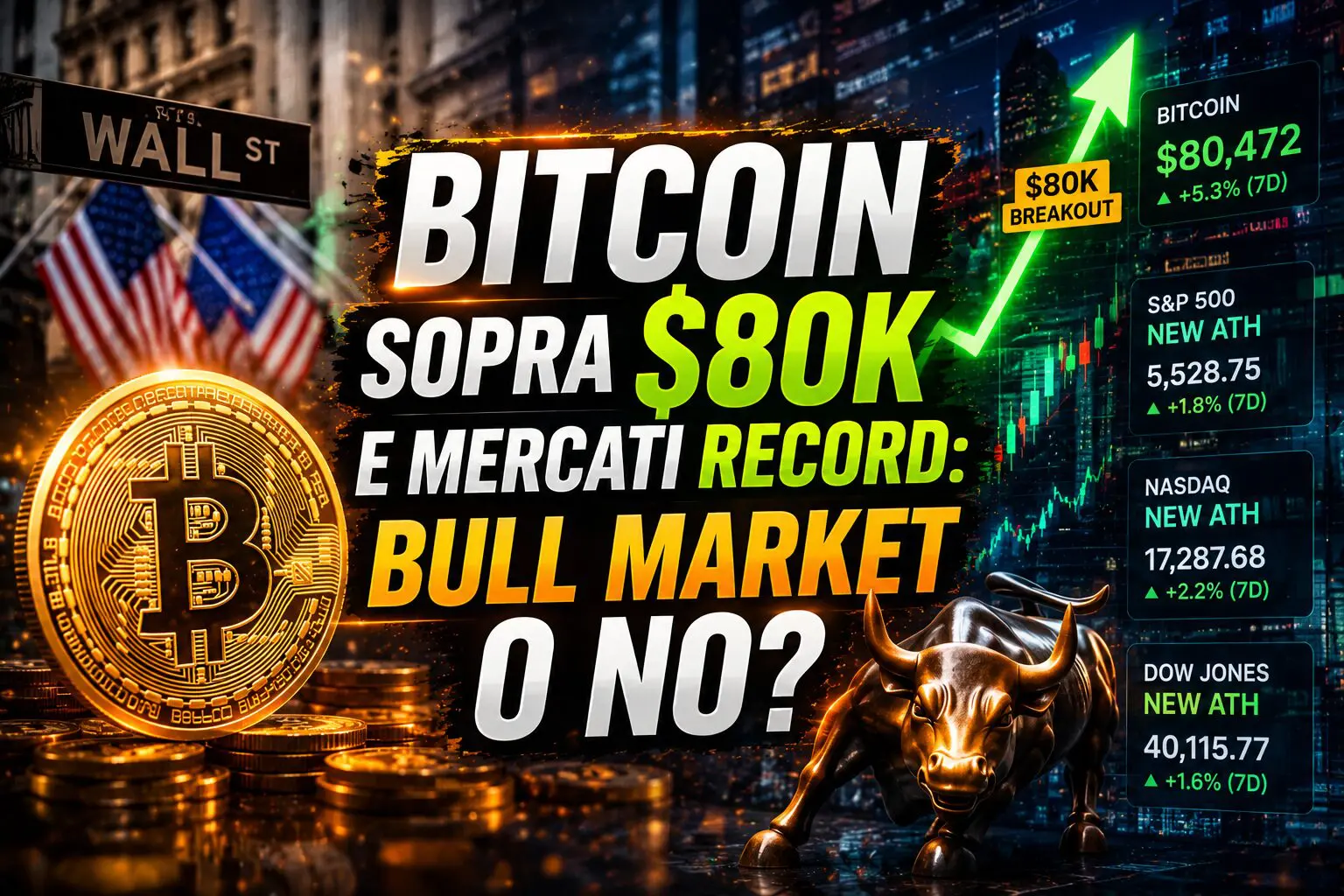 Bitcoin sopra $80k e mercati record: bull market o no? 
