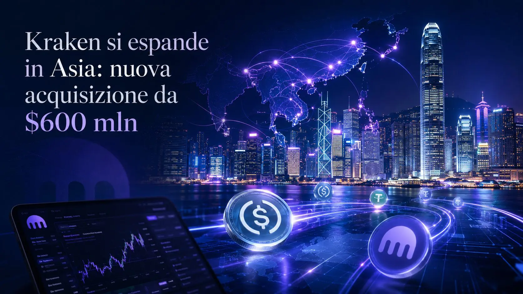 Kraken si espande in Asia: nuova acquisizione da $600 mln