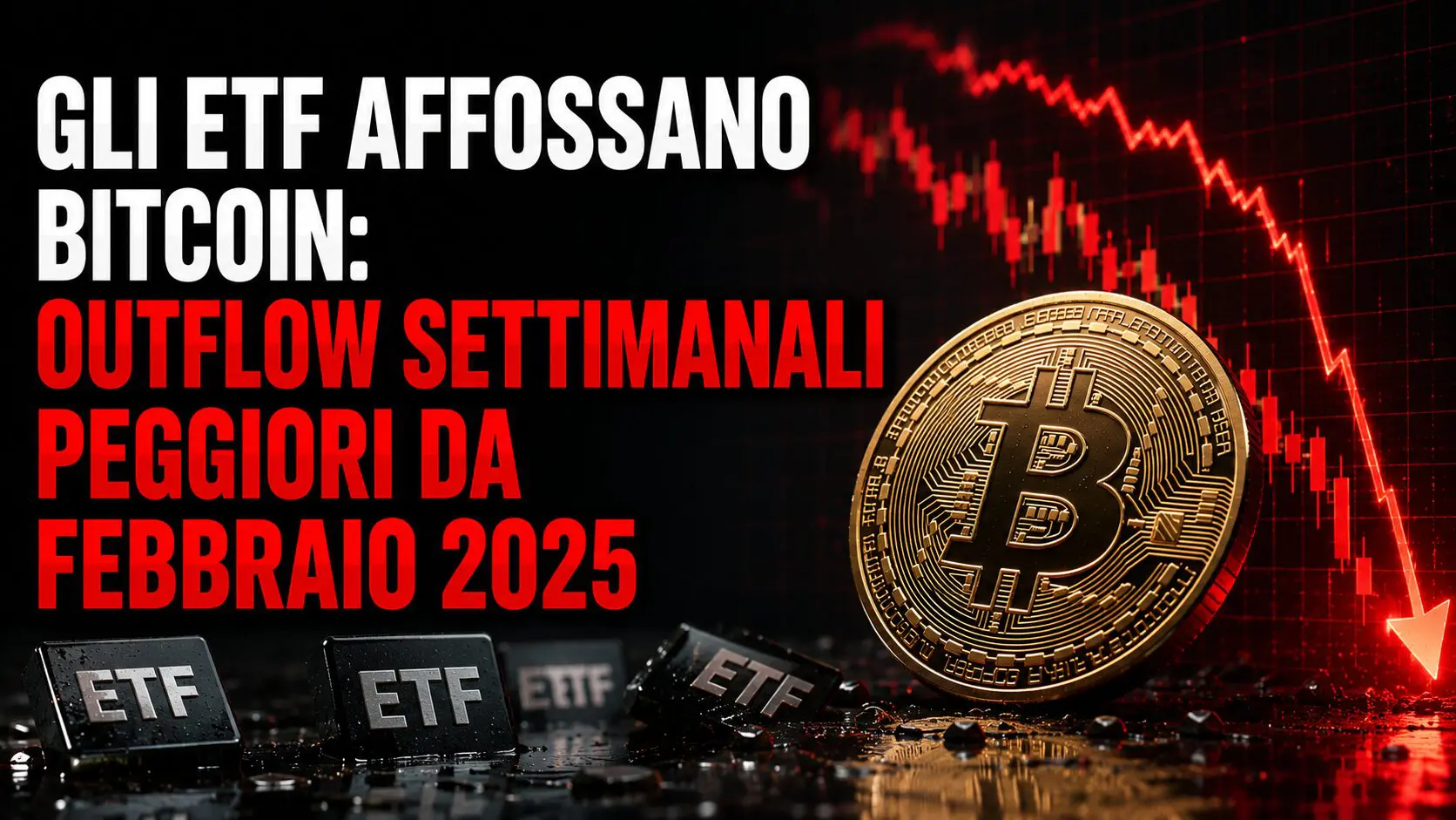 Gli ETF affossano Bitcoin: outflow settimanali peggiori da febbraio 2025
