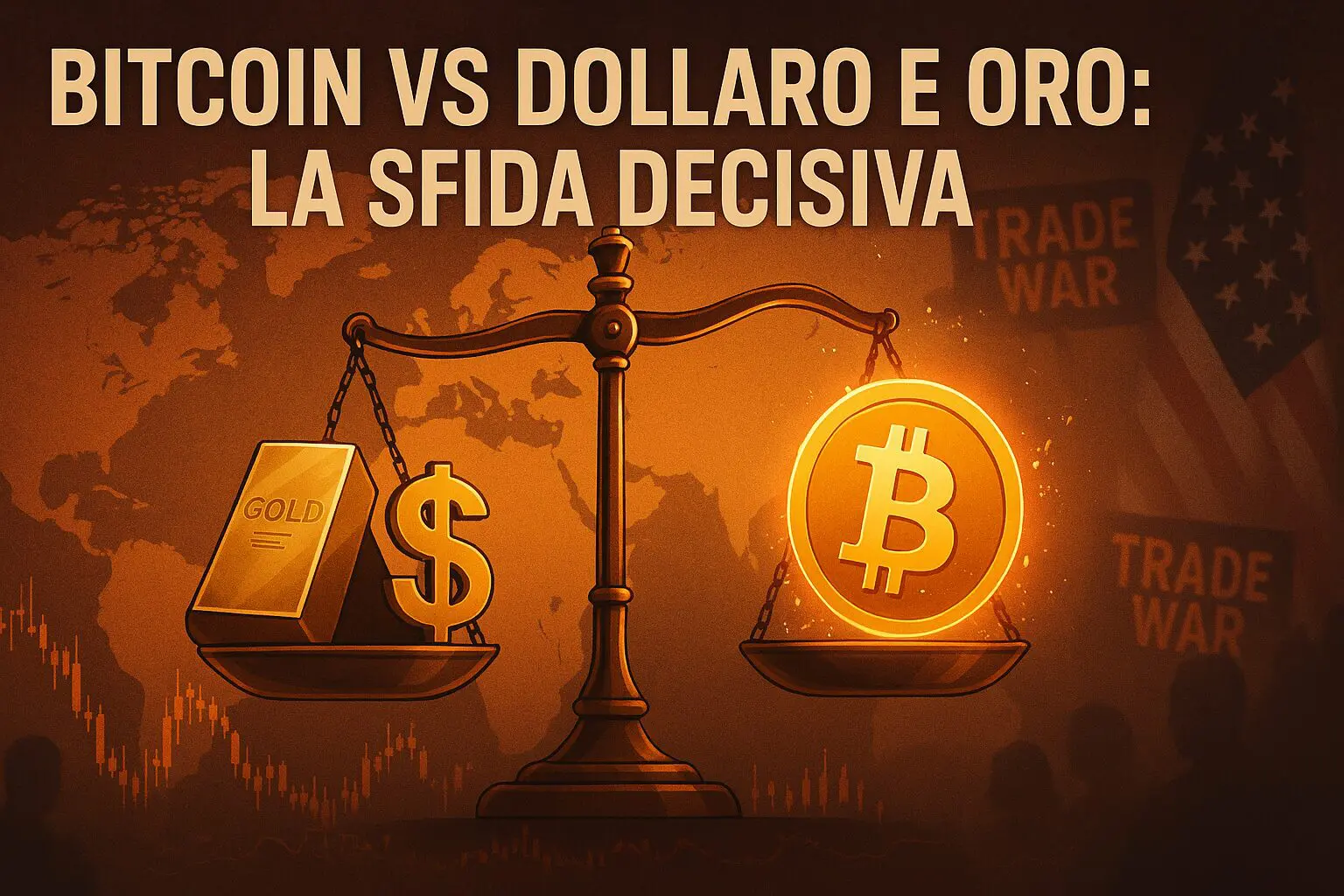 Bitcoin alla prova dei dazi: la sfida DECISIVA con dollaro e oro