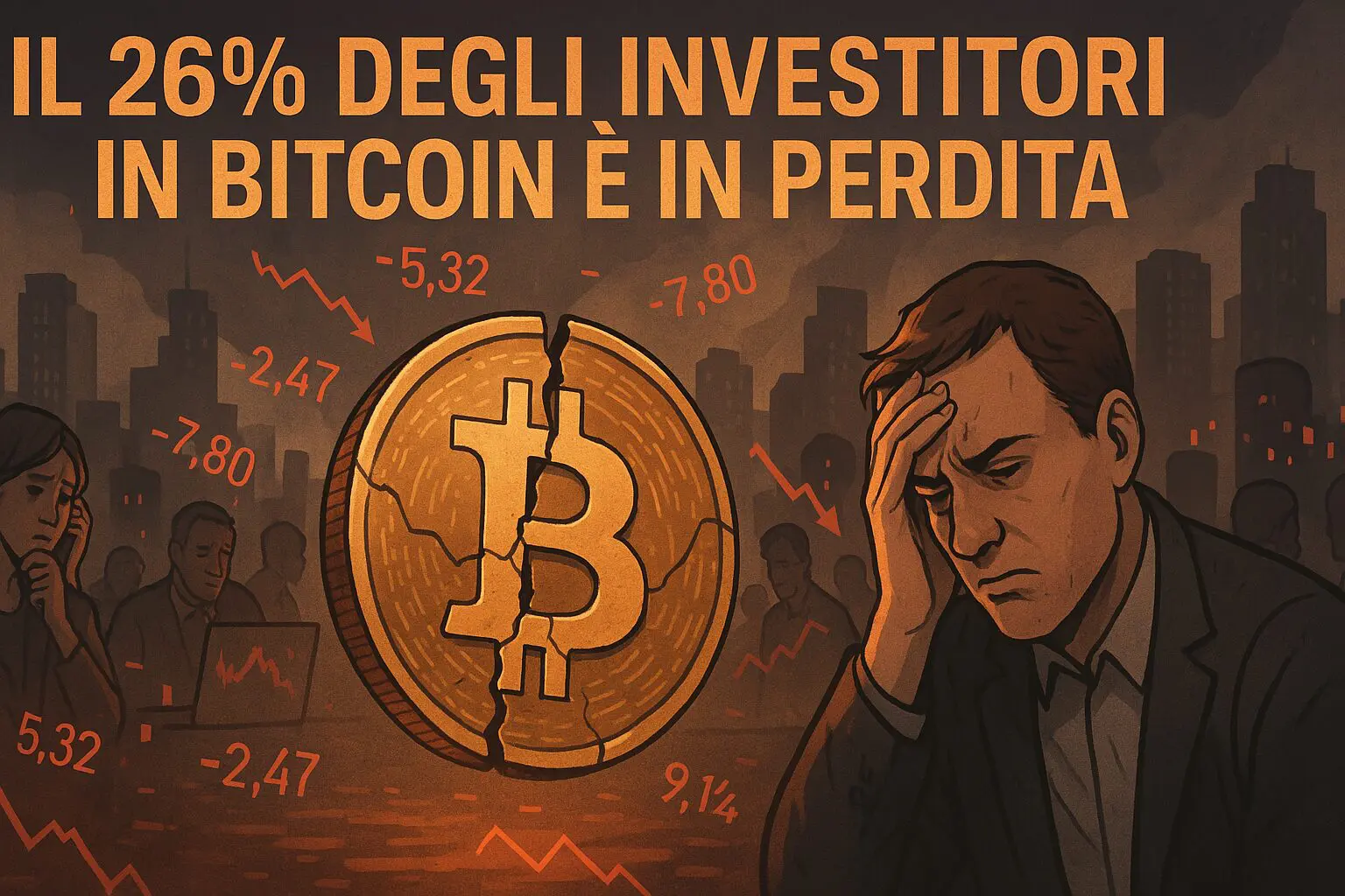 Bitcoin: i 26% degli investitori è in PERDITA