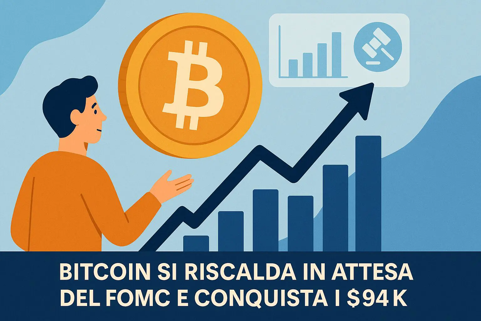 Bitcoin si riscalda in attesa del FOMC e conquista i $94k 