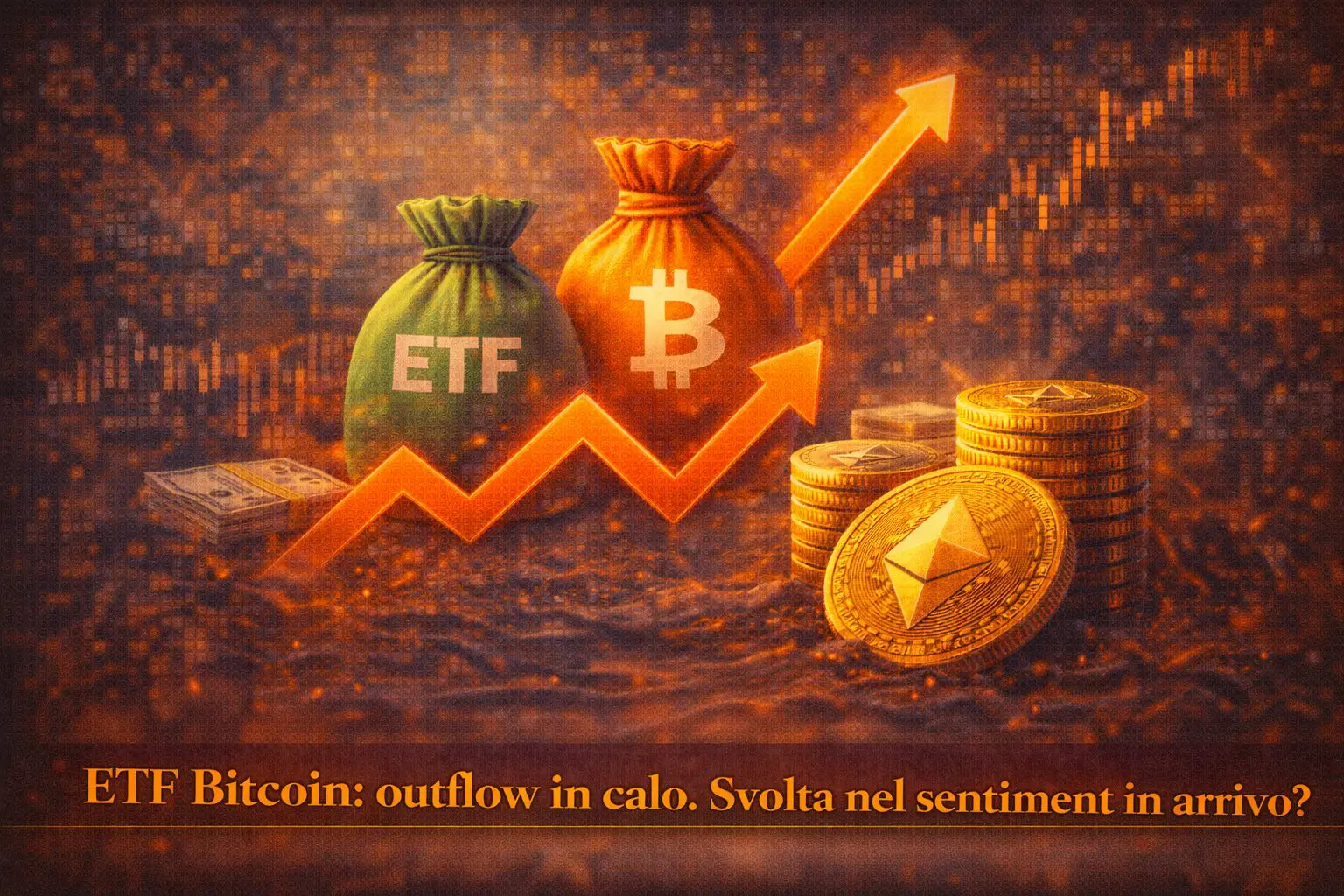 ETF Bitcoin: outflow in calo. Svolta nel sentiment in arrivo?