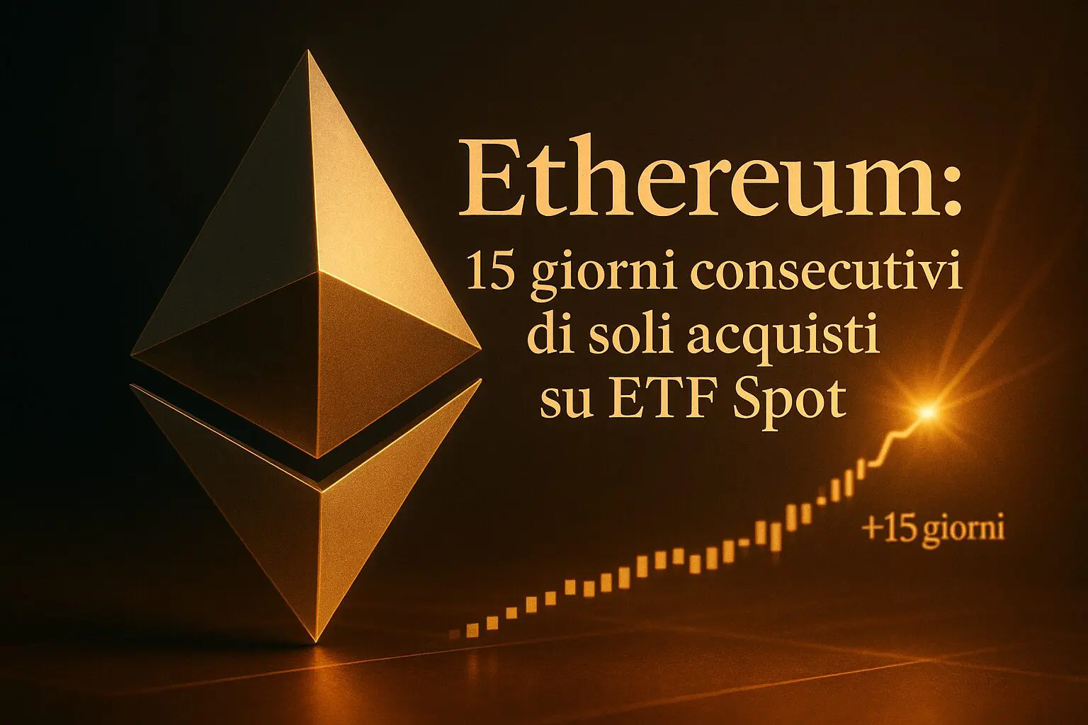 Ethereum: 15 giorni consecutivi di soli acquisti su ETF Spot