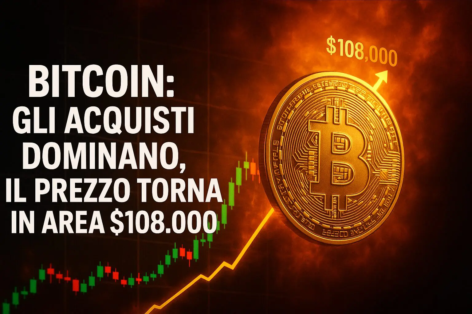 Bitcoin: Gli acquisti dominano, il prezzo torna in area $108.000