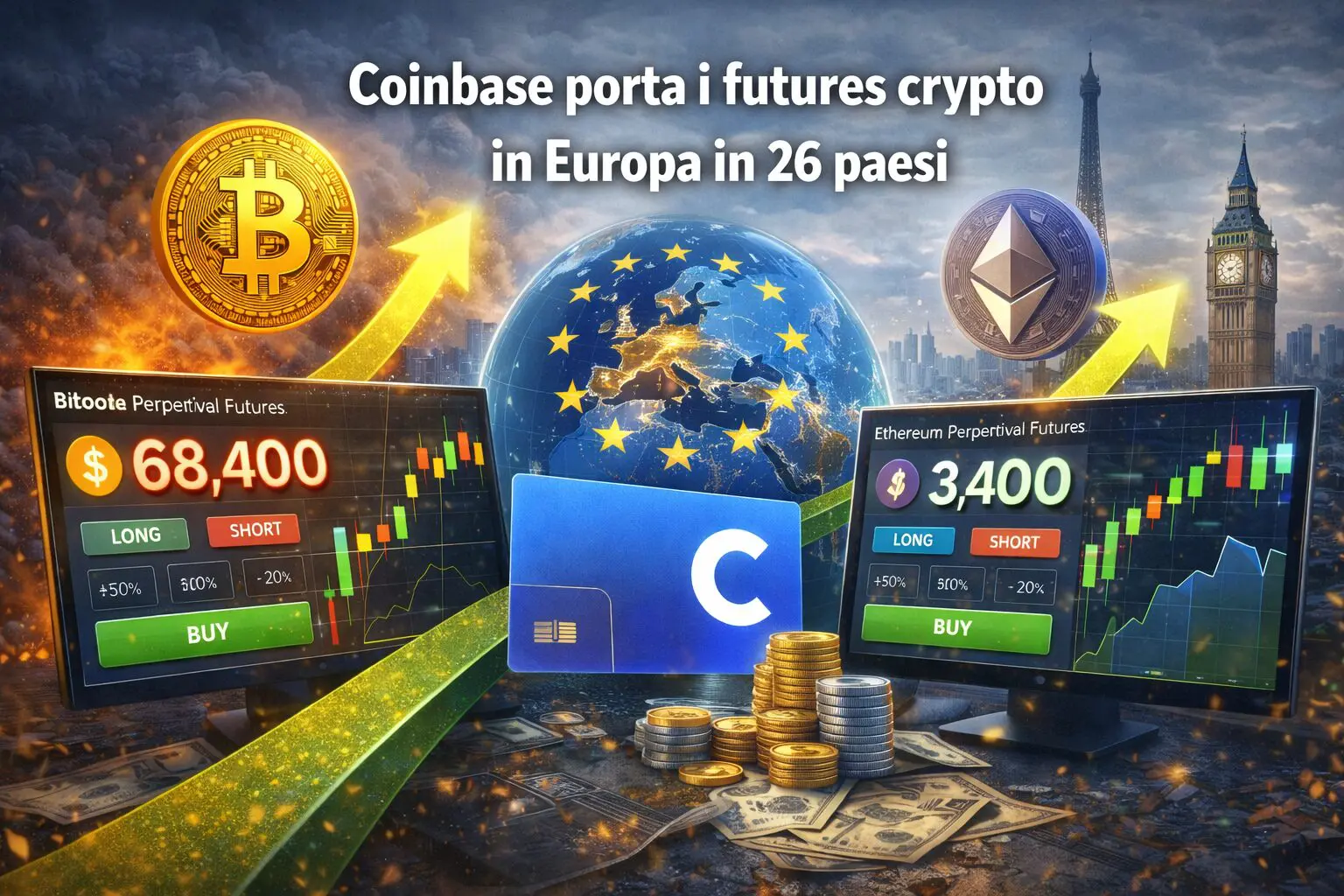 Coinbase porta i futures crypto in Europa in 26 paesi